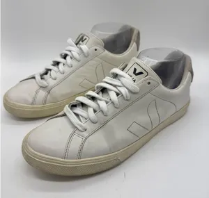 Veja Esplar Triple White Size 9 Leather Sneakers Low Top Classic Brazil thumbnail 1