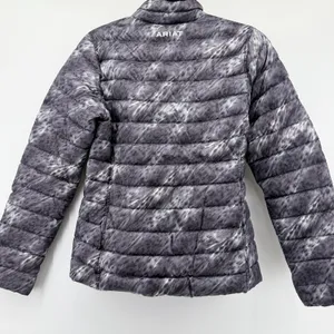 Ariat Ideal‎ Down Jacket Womens Small Gray Print Puffer Packable Coat thumbnail 4