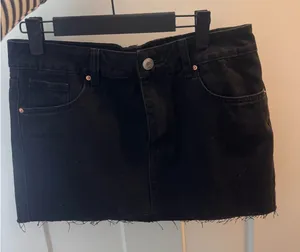 Black Denim Skirt Size M thumbnail 1