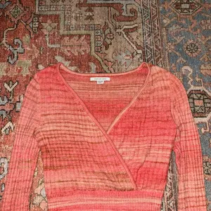 American Eagle Cropped Wrap Space Dye Sweater thumbnail 4
