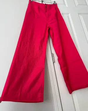 Anthropologie Maeve The Colette Wide-Leg Cropped Linen Pants, Size 28 thumbnail 8
