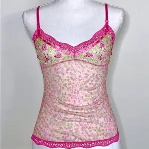 Victoria’s Secret Y2K Ribbon Mesh Cami thumbnail 1