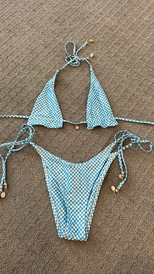 Kulani Kinis bikini set Blue checker thumbnail 3