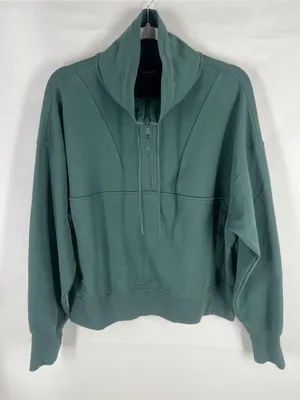 Old Navy Teal Green Dynamic Fleece Half-Zip Sweatshirt thumbnail 2