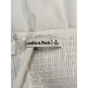 Abercrombie Fitch Dress White Mini V Neck Cutout Poplin Coastal Cowgirl Small thumbnail 4