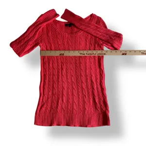 American Eagle Outfitters Pink Cable Knit‎ Sweater Size XS Casual, Fall thumbnail 3