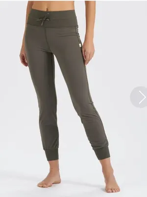 VUORI Drawstring Waist DAILY JOGGERS in Oregano Olive Green Large thumbnail 3