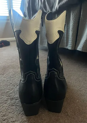 Cowboy Boot Heels Black Size 7 thumbnail 3