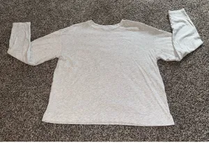 Old Navy Women's Light Gray Vintage Tee Long Sleeve Size Small thumbnail 1