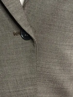 Ann Taylor taupe/brown wool-blend tailored tuxedo-inspired blazer Size 8P thumbnail 6