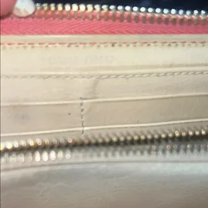 Designer Miu Miu Coral Pink Leather Wallet thumbnail 7