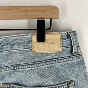 Everlane Cotton Light Blue Denim Button Fly High Rise‎ Straight Ankle Jean thumbnail 10