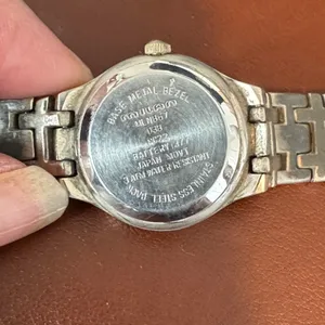 Vintage Milan Quartz Watch water resistant hour and day silver band gold numbers thumbnail 4