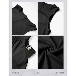 NEW Black Sleeveless Pockets Zipper Back Wide leg Jumpsuit XL thumbnail 5