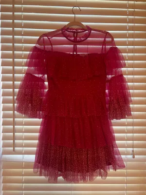 Boutique Pink Ruffle Dress thumbnail 3