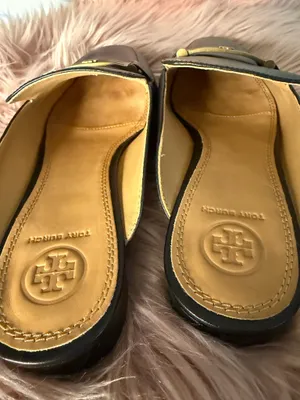 Tory Burch Amelia Backless Leather Loafers Black Size 8 thumbnail 3