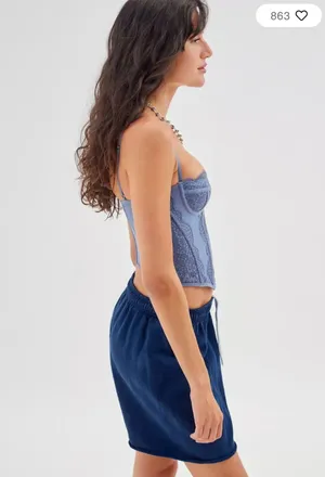 Urban Outfitters Blue Corset Top thumbnail 3