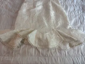 Lulu's Ivory Lace Spaghetti Strap Ruffled Mini Dress thumbnail 3