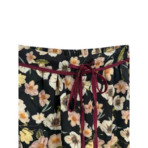 Bed To Brunch Floral Wide Leg Crop Pull‎ On Lounge Pajama Pants Boho XS thumbnail 6