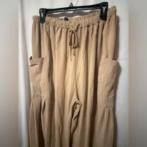 Merokeety tan wide leg cargo trouser M thumbnail 5