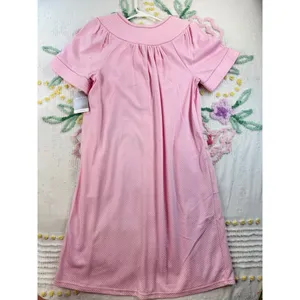 White Stag Pink Seersucker Snap Front House‎ Coat Floral Embroidered Robe M 8-10 thumbnail 11