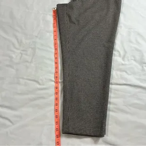 Herringbone Black Tan Straight Leg Slacks XL Stretch Pants Office Wear Casual thumbnail 5