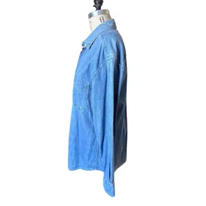 Vintage 90s Express Chambray Denim Button Down Women's Shirt Size Large thumbnail 3