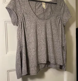 Free People We the Free | Nori Drapey Scoop Neck Short Sleeve T-Shirt Gray Sz XS thumbnail 6