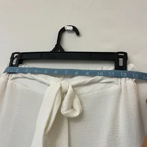 Ryocco women’s Size Small White Wide-Leg Pants with Tie Waist - (N9)✨ thumbnail 6