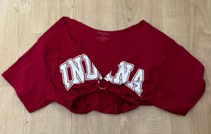 Snipped By Steph Indiana University Ring Crop Top thumbnail 1
