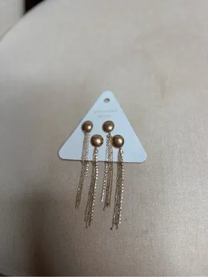 Free People Brandy Fringe Pin Set Gold NWT thumbnail 2
