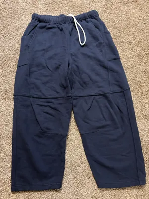 FP Movement Navy Top Score Cotton SweatPants Wideleg Barrel Large thumbnail 1