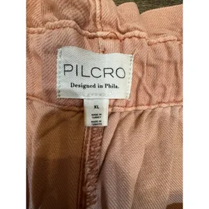 Anthropologie Pilcro High-Rise Ultra Wide Leg Crop Paperbag Peach Jean Size XL thumbnail 7