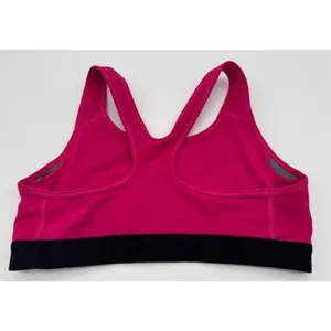 Nike Pro Racerback Sports Bra Bright Pink/Black Dri-Fit Wireless Womens Medium M thumbnail 2