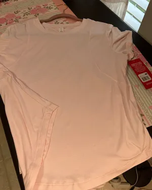 Soft Light Pink Short Sleeve Tee Sz L by Bally NWT thumbnail 1
