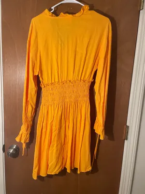 Claudie pierlot orange long sleeve dress thumbnail 3
