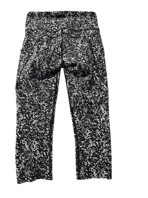 Lululemon size 6 fast & free crop Black White Speckle Side-Pocket Leggings thumbnail 10
