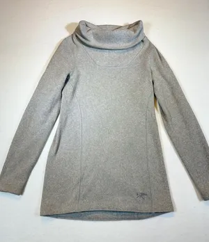 Arc'teryx Desira Tunic Cowl Turtleneck Fleece Heather Grey thumbnail 1