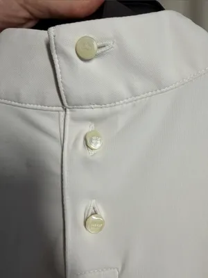 Peter Millar Women’s Mock Neck Sleeveless Button Back White Golf Top UPF 50+ S thumbnail 3