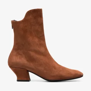 NWT Dorateymur Han Mid Calf Booties Tan Suede Womens Size 35‎ / US 5 thumbnail 1