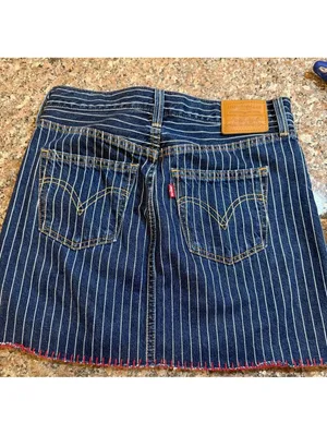 Riley Vintage x Nuuly Levi's Premium Denim Mini Skirt Size 25 thumbnail 2