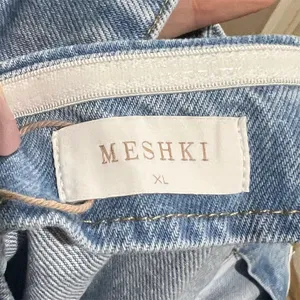 Meshki Women's XL Teddi Denim Strapless Mini Dress Blue Casual Summer thumbnail 8