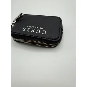 Guess Los Angeles Black Saffiano Mini Coin Purse Key Pouch Clip On‎ Accessory thumbnail 8