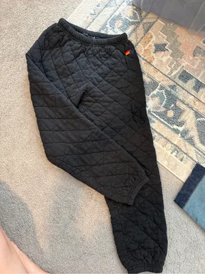 Aviator Nation Quilted Black Sweatpants thumbnail 5
