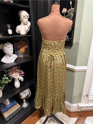 Junglee Billee Sari‑Style Strapless Maxi Dress – Free Size thumbnail 6