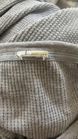 Aerie Grey Waffle Long Sleeve thumbnail 3