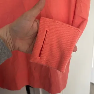 Athleta Sunrise V Neck Sweatshirt‎ Orange V Neck Pullover thumbnail 5