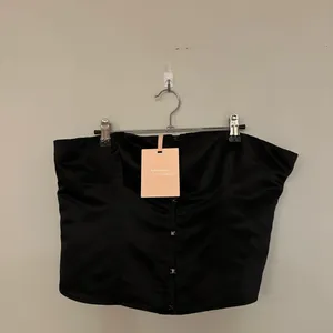 Reformation Jaclyn Satin Top - Black - NWT Size 12 thumbnail 6