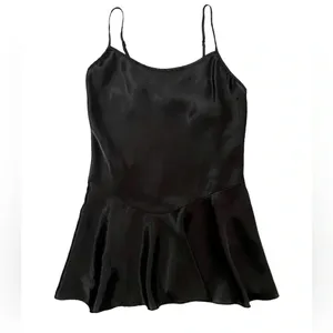 Vintage Victoria’s Secret Collection Black Satin Peplum Cami thumbnail 2