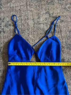 Astr the Label Inara Blue Satin Mini Dress Size Small thumbnail 6
